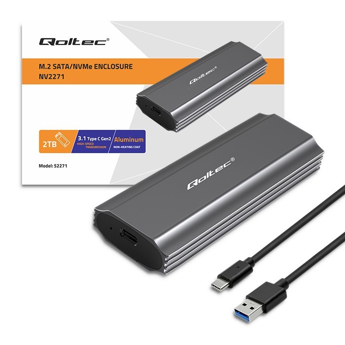 Zunanja enota za M.2 SSD disk NV2271 | SATA / NVMe | USB-C 6