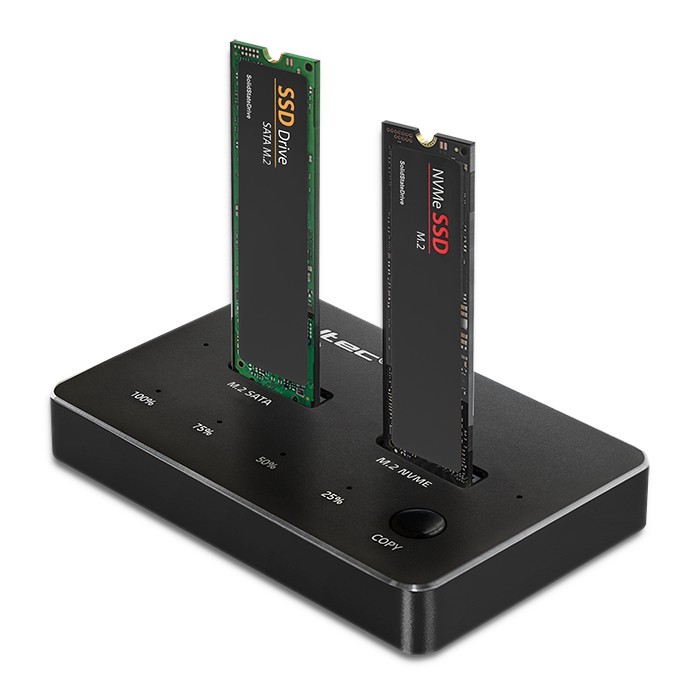 Dvojna priklopna postaja za M.2 SSD diska | NVMe/SATA | USB-C