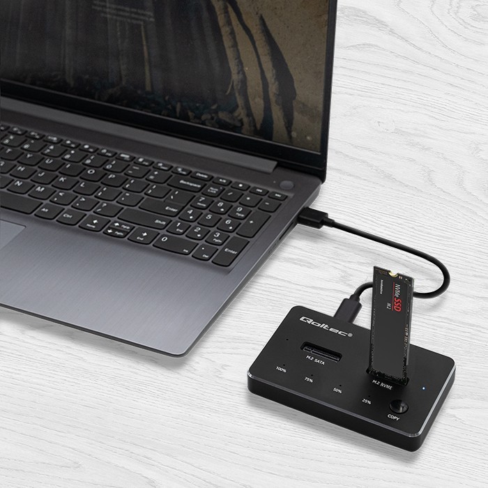 Dvojna priklopna postaja za M.2 SSD diska | NVMe/SATA | USB-C 2
