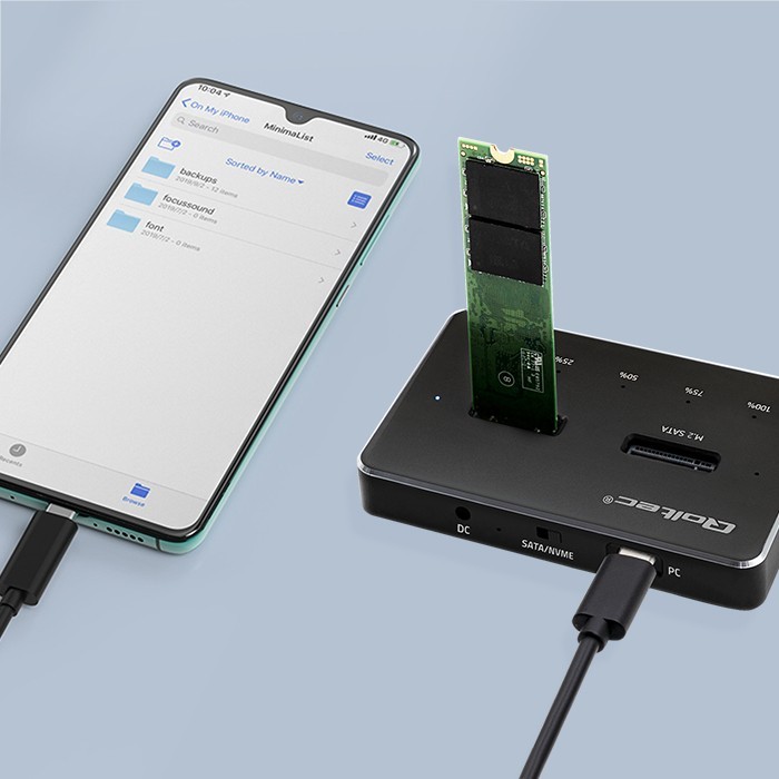 Dvojna priklopna postaja za M.2 SSD diska | NVMe/SATA | USB-C 5