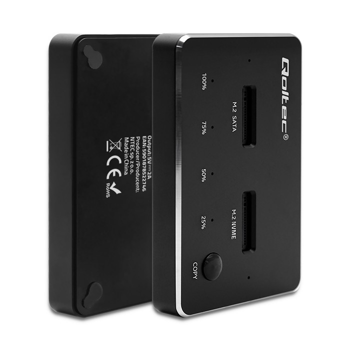 Dvojna priklopna postaja za M.2 SSD diska | NVMe/SATA | USB-C 6