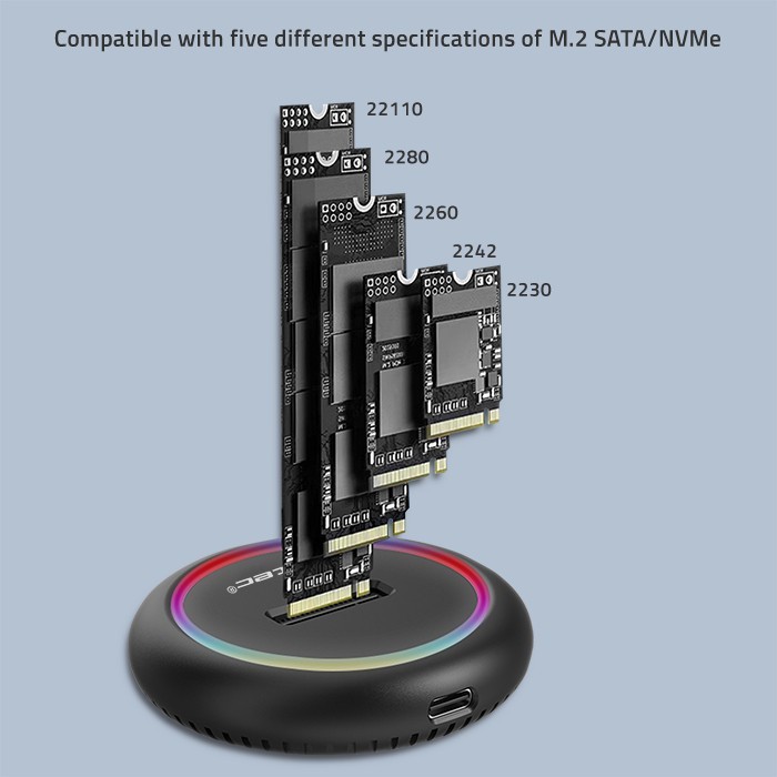 Priklopna postaja za M.2 SSD disk | NVMe/SATA | USB-C 3