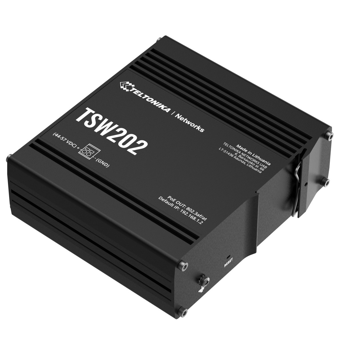 TELTONIKA TSW202 industrijski preklopnik, 2x SFP, 8x PoE+