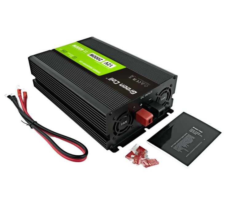 Green Cell pretvornik napetosti 12V 2000W/4000W čist sinus z zaslonom 6