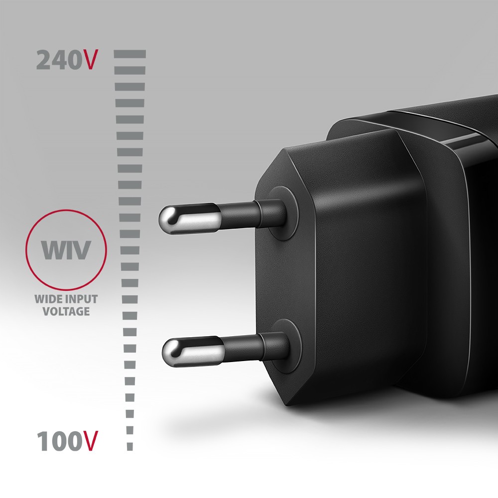 AXAGON ACU-PQ20 omrežni polnilnik 20W, QC3.0/AFC/FCP + PD type-C, črn 3