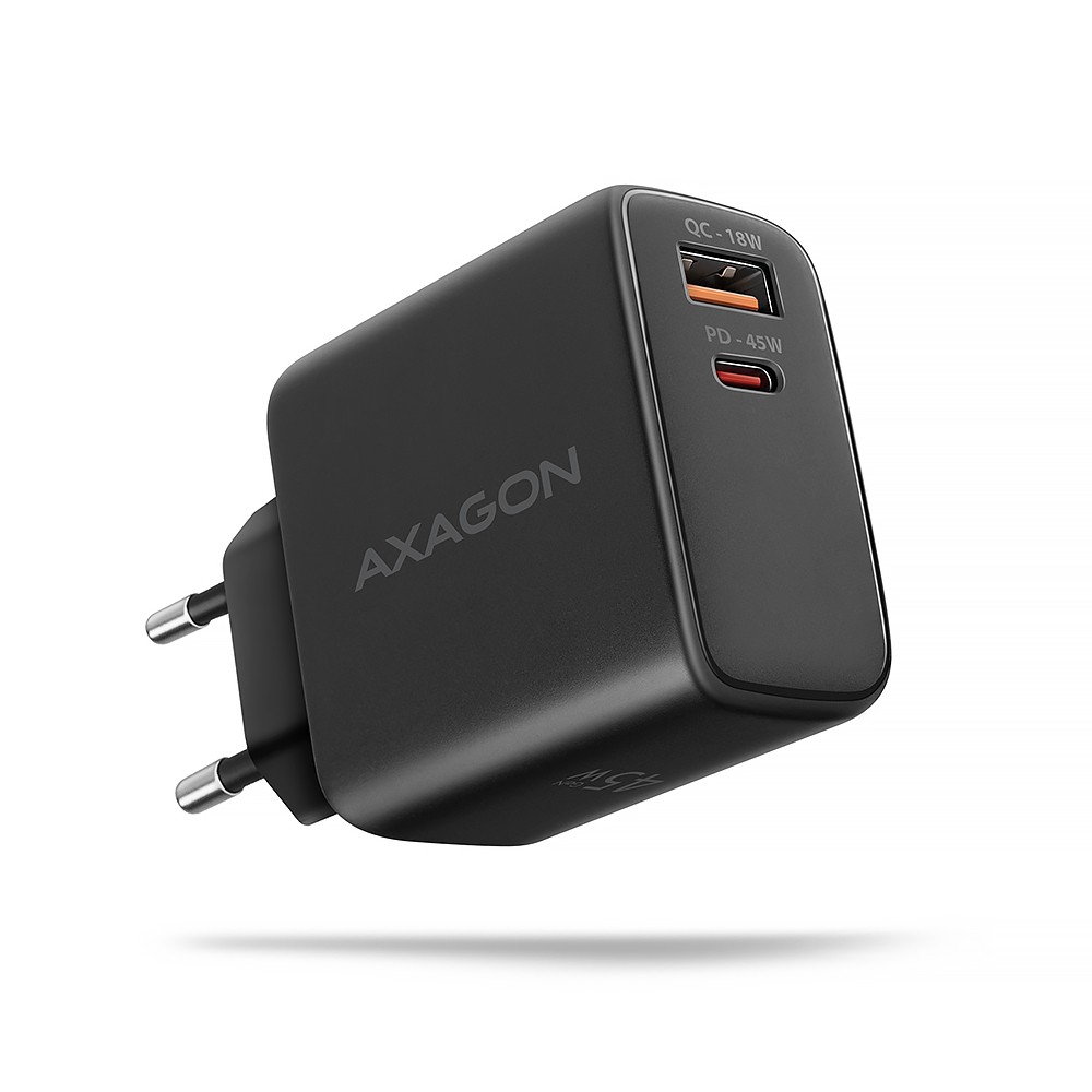 AXAGON ACU-PQ450 polnilnik, 45W, 2xUSB, PD