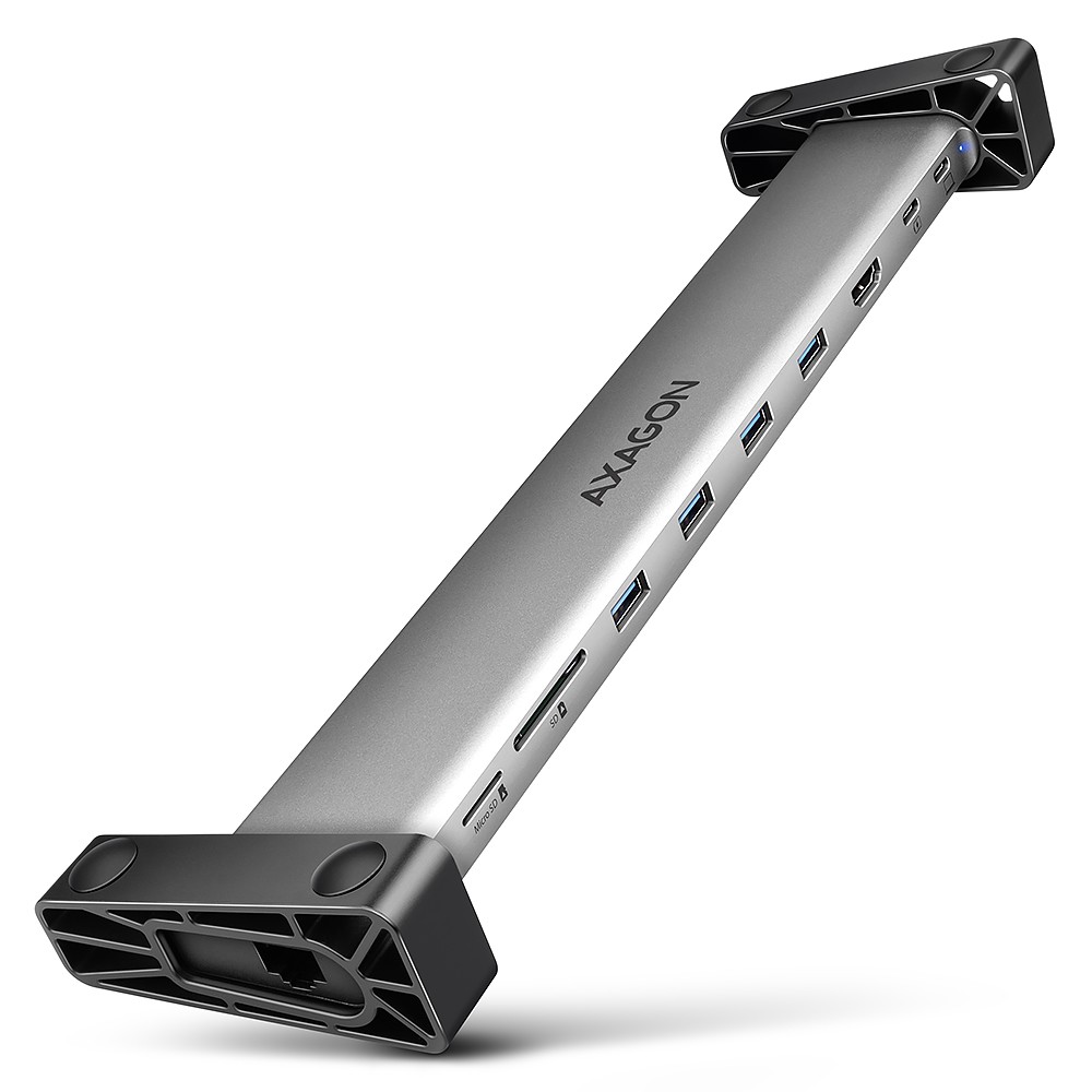 Večportni USB-C 9in1 Hub AXAGON HMC-10HLS (HDMI 4K, GLAN)