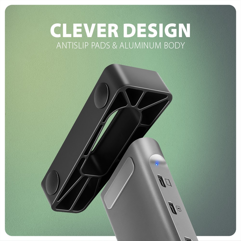 Večportni USB-C 9in1 Hub AXAGON HMC-10HLS (HDMI 4K, GLAN) 8