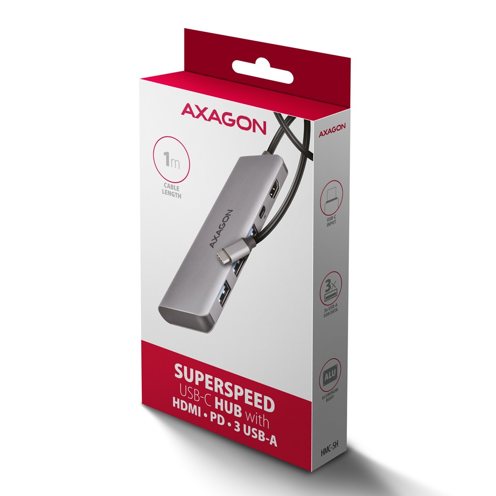 Večportni USB Hub HMC-5H, 5Gbps, HDMI 4K 7