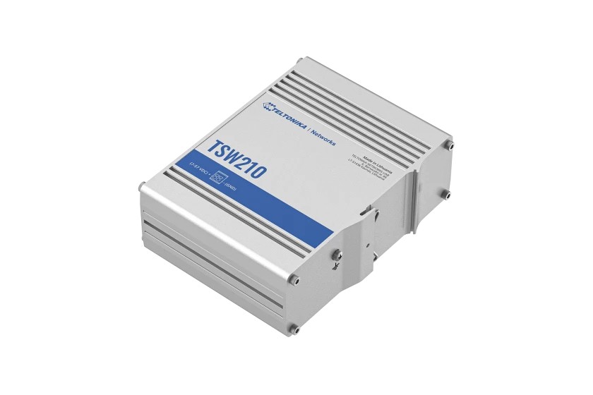 Nepovezan preklopnik TELTONIKA TSW210, 2xSFP, 8xGbE, DIN montaža 3