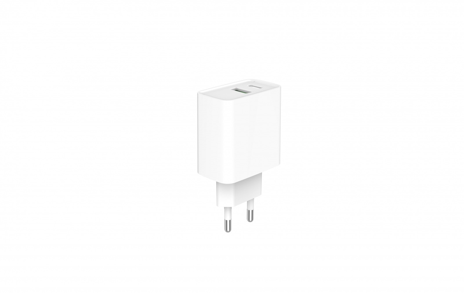 20W USB-A/USB-C polnilnik Power Delivery, bel