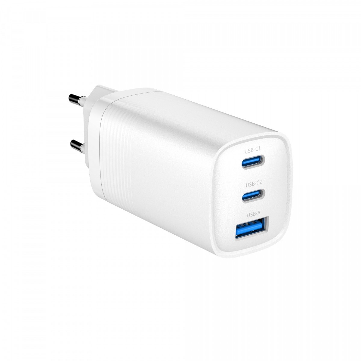 Gemini Dual Power GaN 65W Polnilnik 1xA + 2xC, bela 3