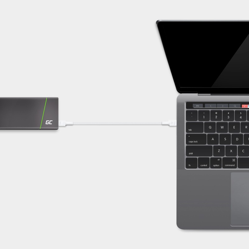 Kabel GC PowerStream USB-C na USB-C 30cm, 60W PD, QC 3.0, bel 3