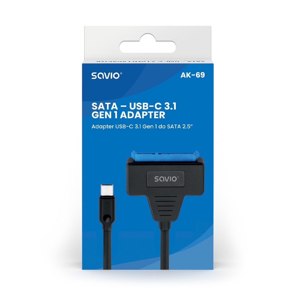 Adapter USB-C 3.1 Gen 1 na SATA za diske 2.5" 3