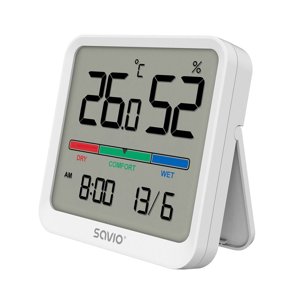 Savio CT-01/W senzor temperature in vlažnosti, bel 2