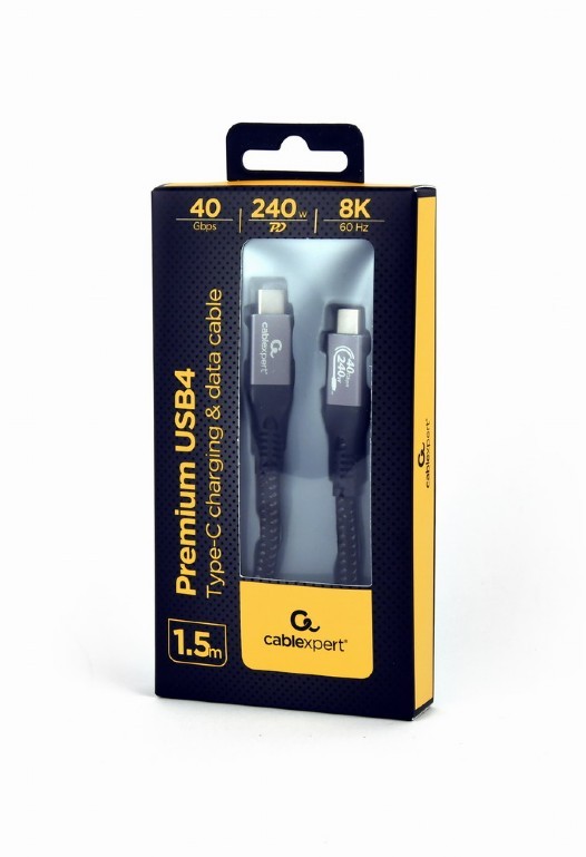Premium USB-C 4 kabel, 40 Gbps, 240W, 1.5m 2