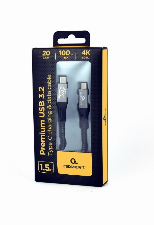 USB-C 3.2 Gen 2 kabel, 20 Gbps, 100W, 1.5m 2