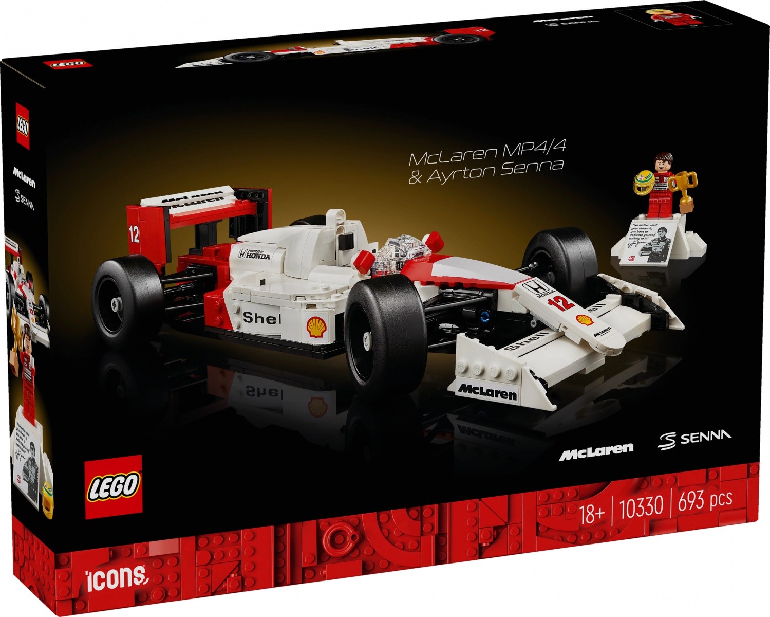 Kocke Icons 10330 McLaren MP4/4 in Ayrton Senna