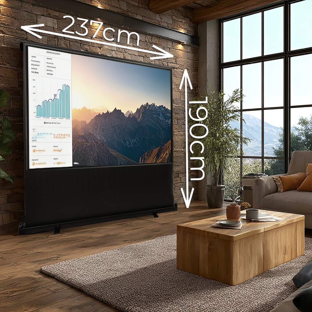 Maclean MC-964 prenosni projektni zaslon 100" 16:9 7