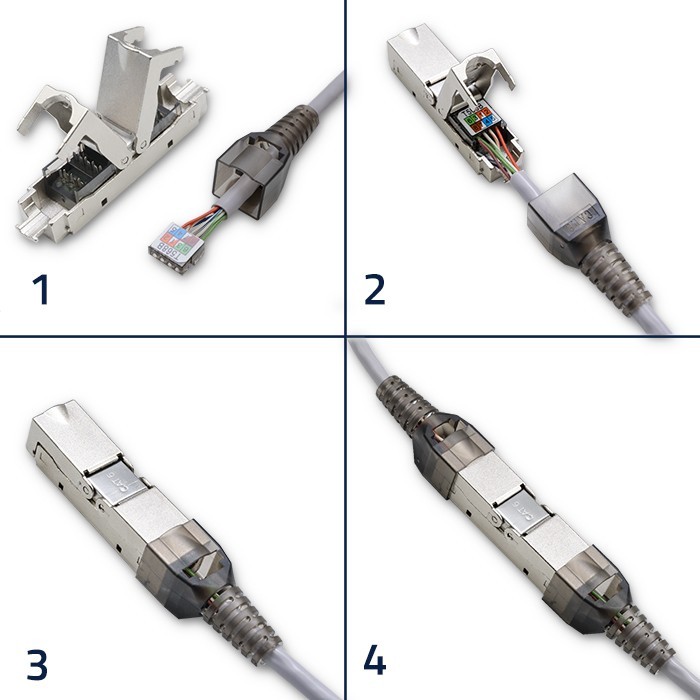 Brez-orodelni RJ45 konektor CAT6 STP 8