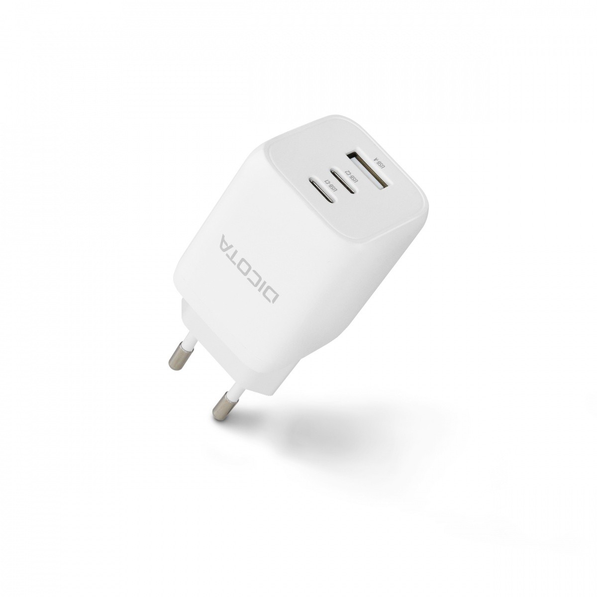 DICOTA univerzalni 3-Port GaN polnilnik 65W EU - črn 3