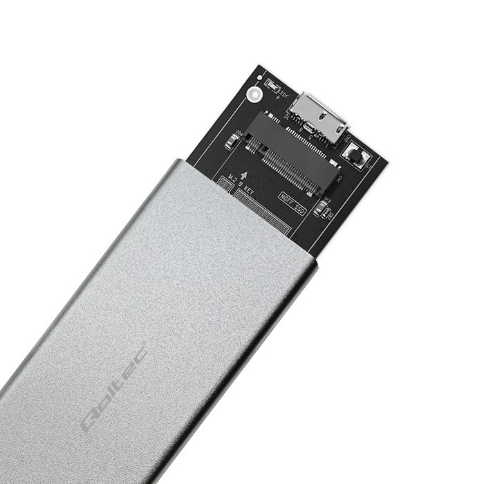 Ohišje za M.2 SSD disk (SATA/NGFF), USB 3.0, 2TB, srebrno 6