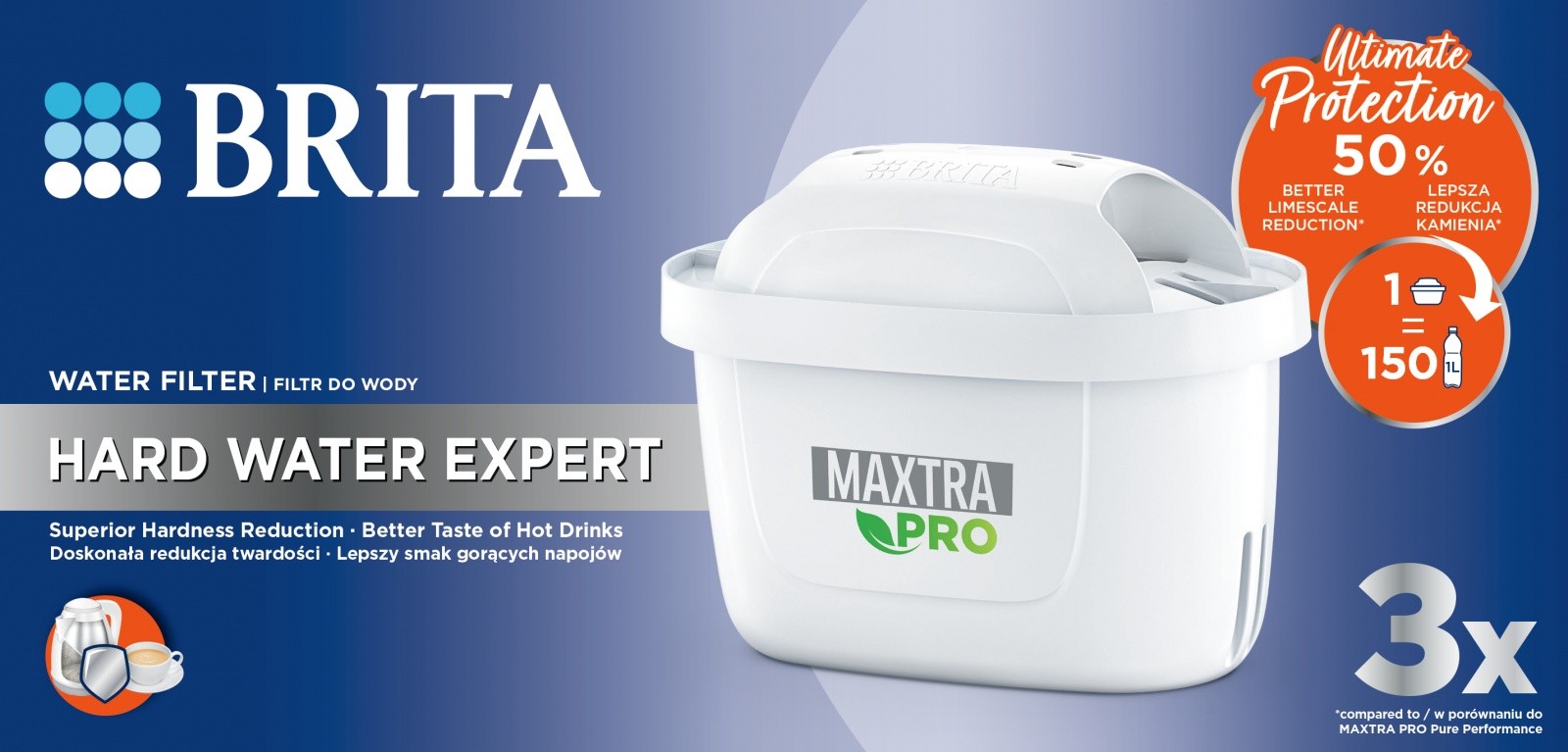 Nadomestni filter Maxtra PRO Hard Water Expert, 3 kosi 3