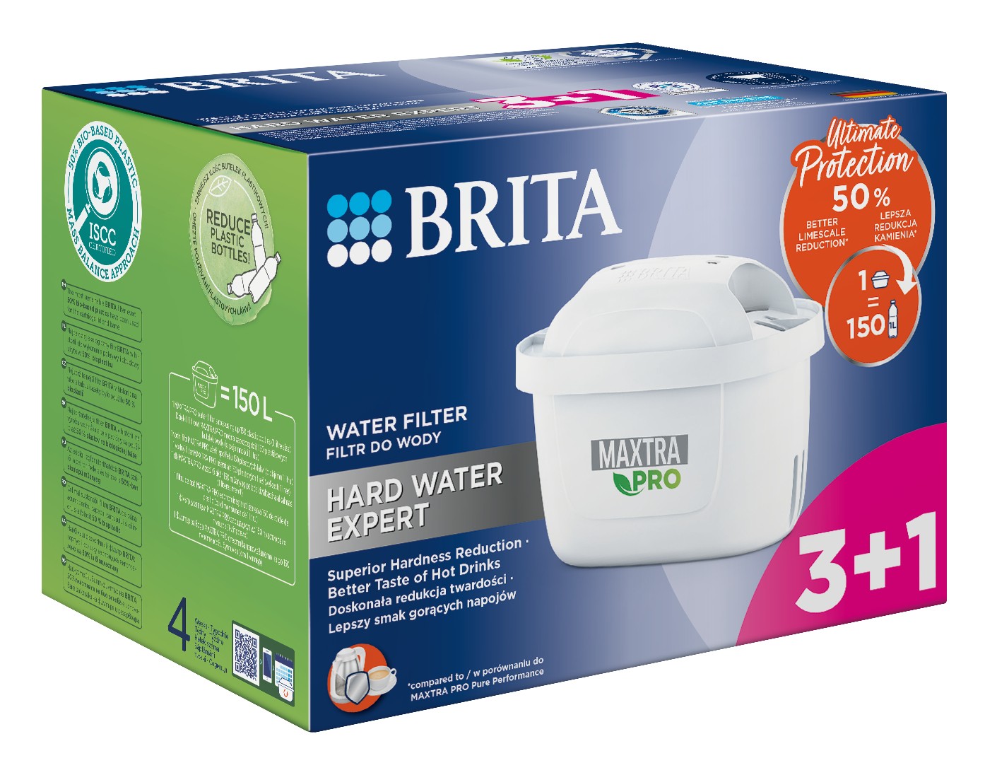 Nadomestni filter Maxtra PRO Hard Water Expert, 3+1 kos