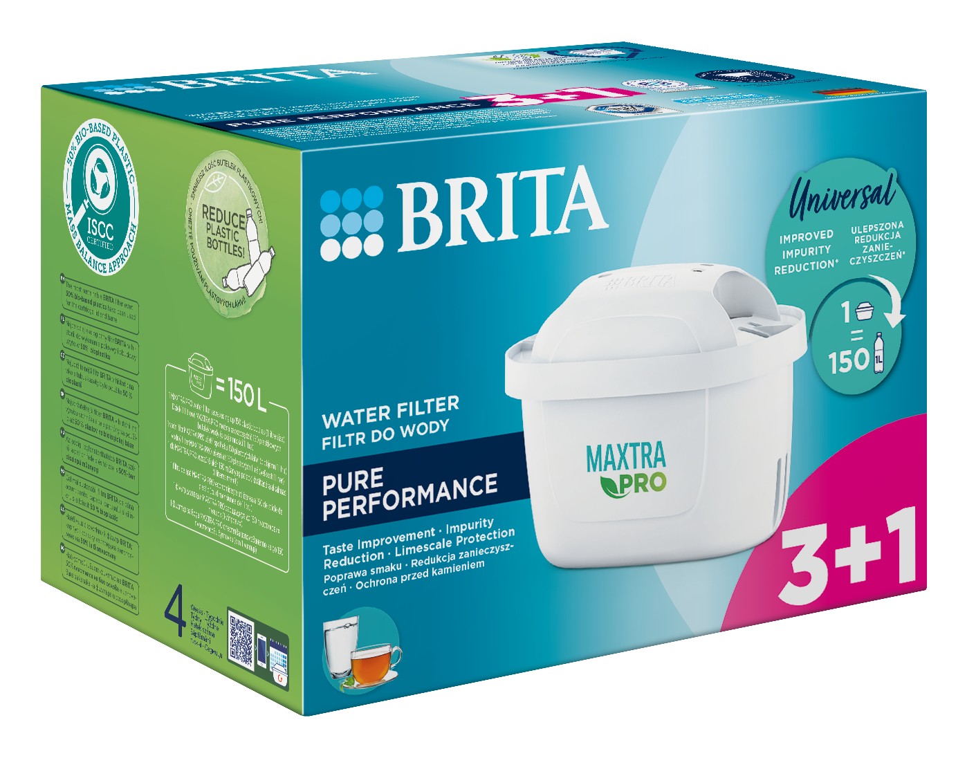 Nadomestni filter Maxtra PRO Pure Performance, 3+1 kos