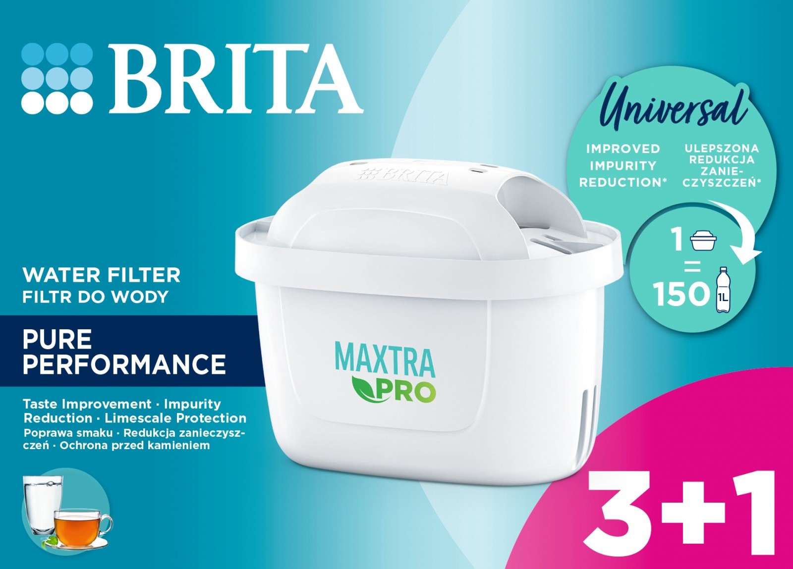 Nadomestni filter Maxtra PRO Pure Performance, 3+1 kos 3