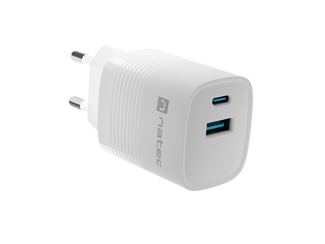 Polnilna postaja Ribera GAN 1x USB-A + 1x USB-C 30W, bela