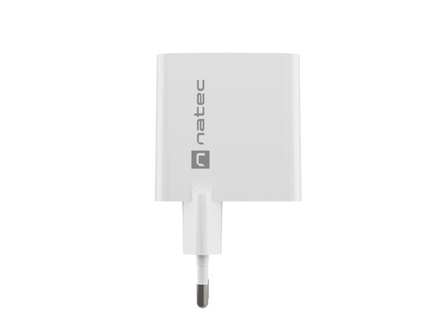 Omrežni polnilnik RIBERA GAN 1x USB-A + 1x USB-C, 65W, bel 4