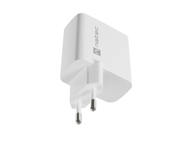 Omrežni polnilnik RIBERA GAN 1x USB-A + 1x USB-C, 65W, bel 6