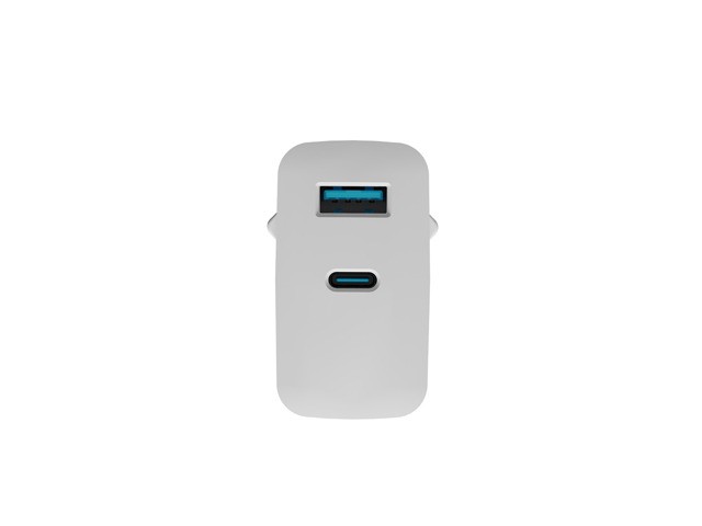 Omrežni polnilnik RIBERA GAN 1x USB-A + 1x USB-C, 65W, bel 8