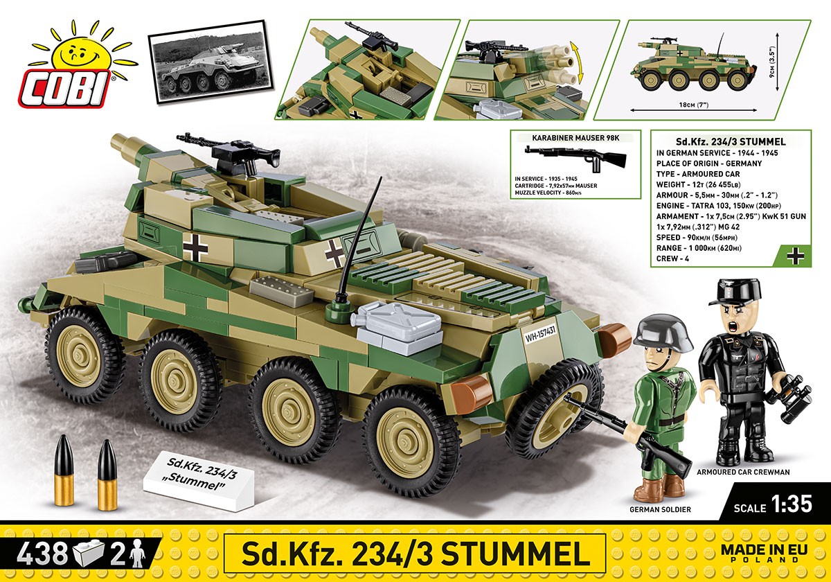 Cobi Kocki Historical Collection Sd.Kfz. 234/3 2