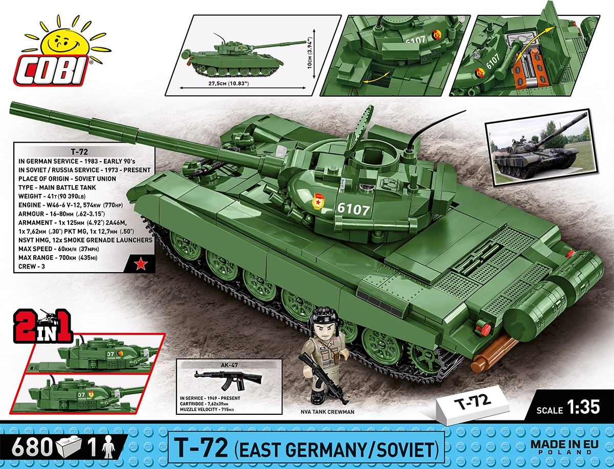 Stavebni bloki Armed Forces T-72 (Vzhodna Nemčija/Sovjetska) 2