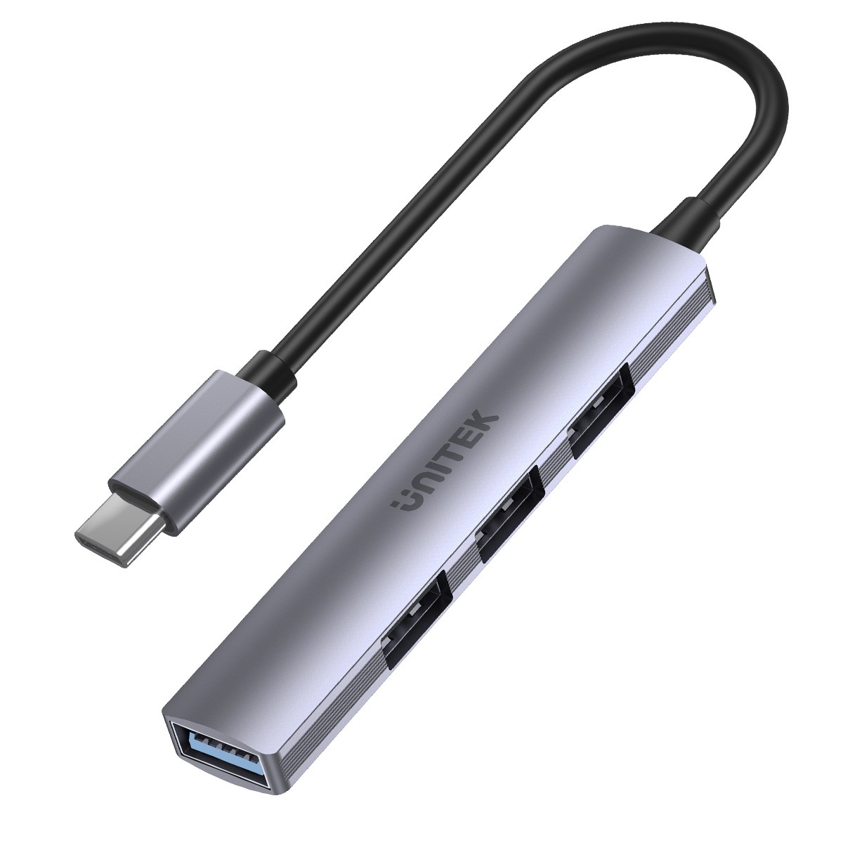 USB-C HUB; 3x USB-A 2.0, 1x USB-A 5 Gbps Alum.