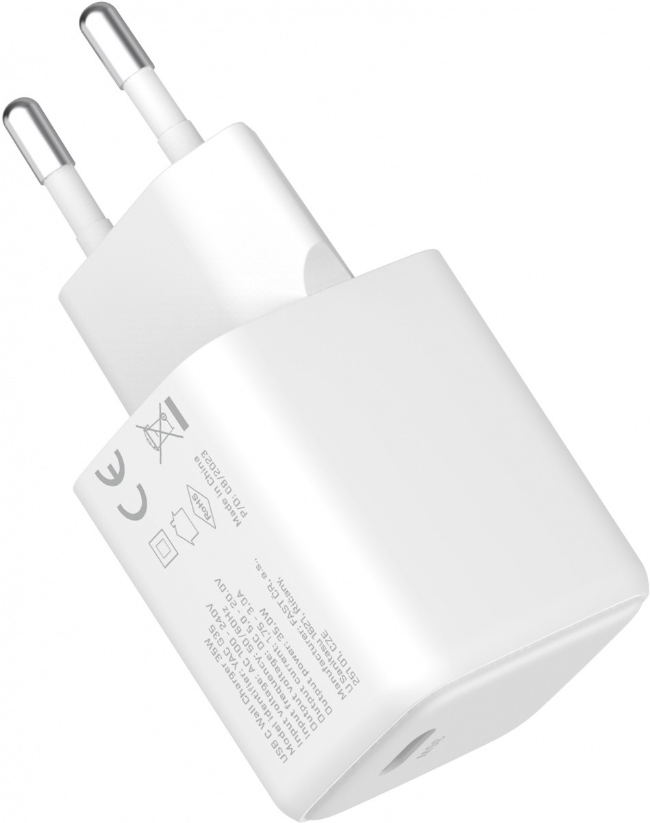 Polnilnik USB C 35W 3A PD 3.0 QC 3.0 bela barva 5