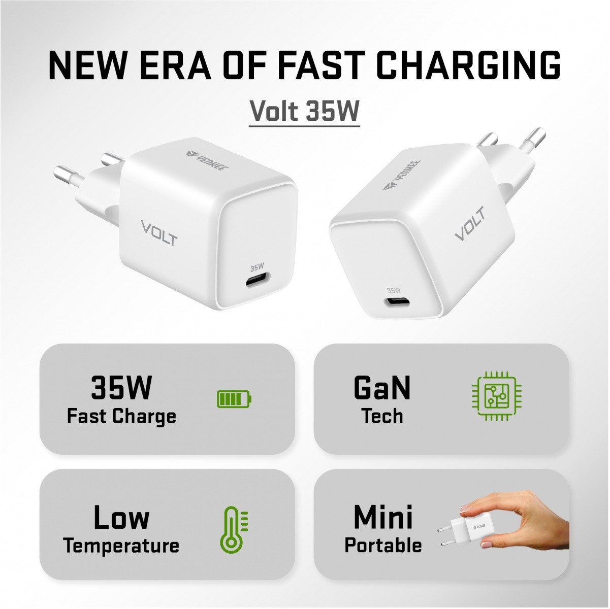 Polnilnik USB C 35W 3A PD 3.0 QC 3.0 bela barva 6