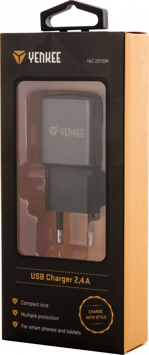 YENKEE omrežni polnilnik USB-A 12W 2.4A 4