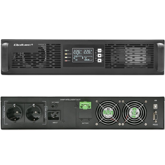 UPS napajalnik za RACK | 2kVA | 2000W | Power Factor 1.0 | LCD | On-line 5