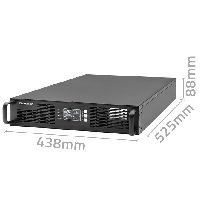 UPS napajalnik za RACK | 3kVA | 3000W | Power Factor 1.0 | LCD | On-line 8