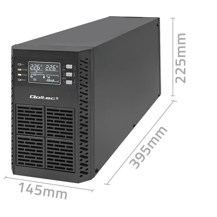 UPS napajalnik 2kVA/2000W, LCD, EPO, USB, On-line 5
