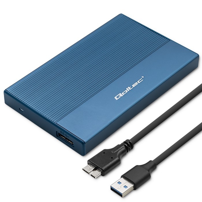 Ohišje za 2.5" SATA SSD/HDD disk, USB 3.0, 2TB, modra