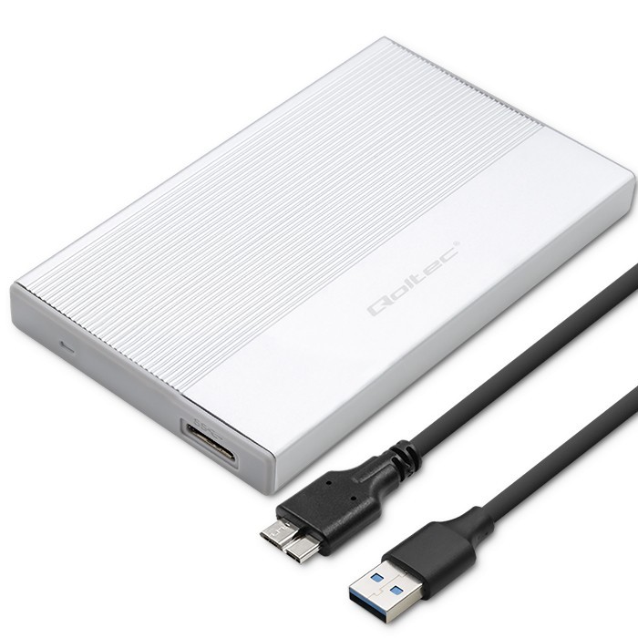 Ohišje za 2.5" SATA SSD/HDD disk, USB 3.0, 2TB, srebrna