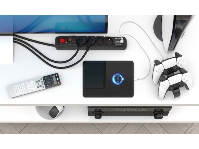 Napajalni trak 4x 230V EU, 5m, USB A+C, PD 3.0, QC, črn 3