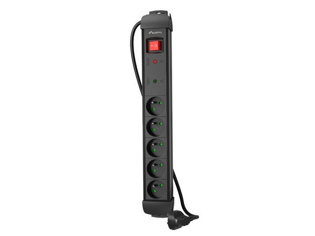 Napajalna letev Lanberg 1.5m, 5x 230V, črna