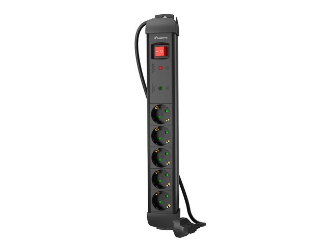 Napajalna letev Lanberg 3m, 5x 230V, črna