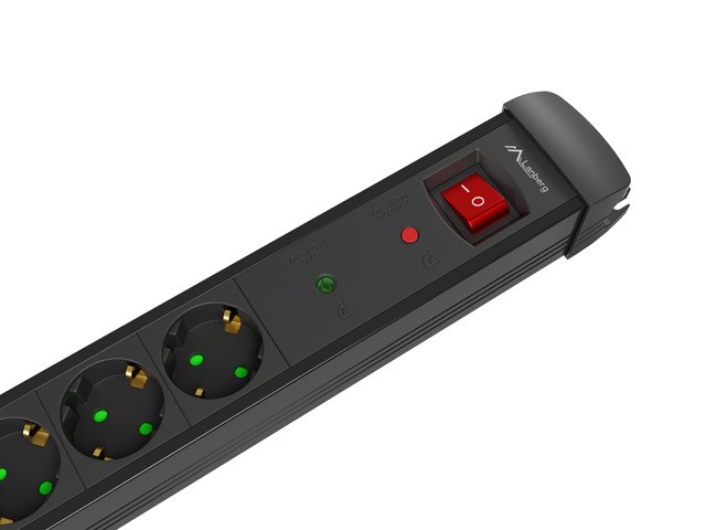 Napajalna letev Lanberg 3m, 5x 230V, črna 4