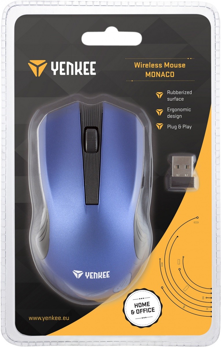 YENKEE bežična miška 2.4GHz optična, do 10m, črna 6